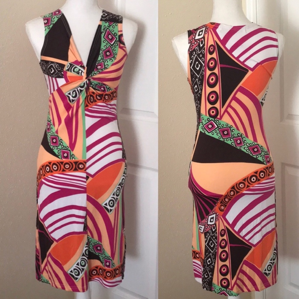 NWT fun print tracy negoshian dress
